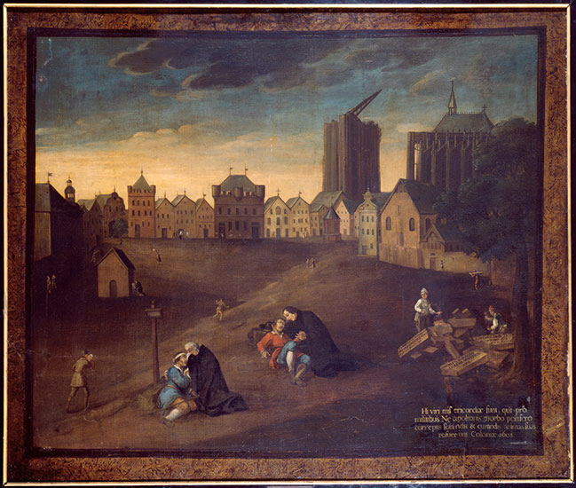 Domhof in Köln zur Zeit der Pest Domhof in Köln zur Zeit der Pest (Foto: Rheinisches Bildarchiv)